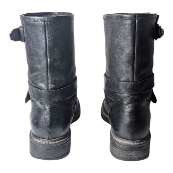 M. GEMI The Motore Pull On Black Leather Mid Calf Boot Size 38 - Picture 5 of 9